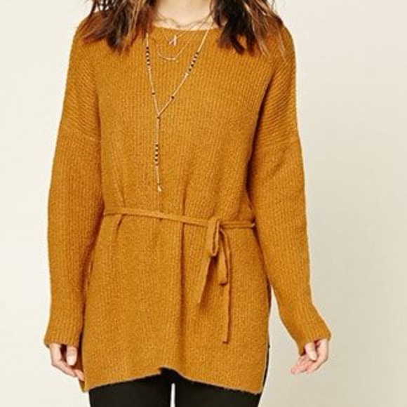 Forever 21 Sweaters - Deep Yellow Gold tie waist sweater